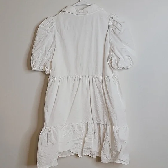 Elegant White Puff Sleeve Dress By TCEC - Picture 3 of 3